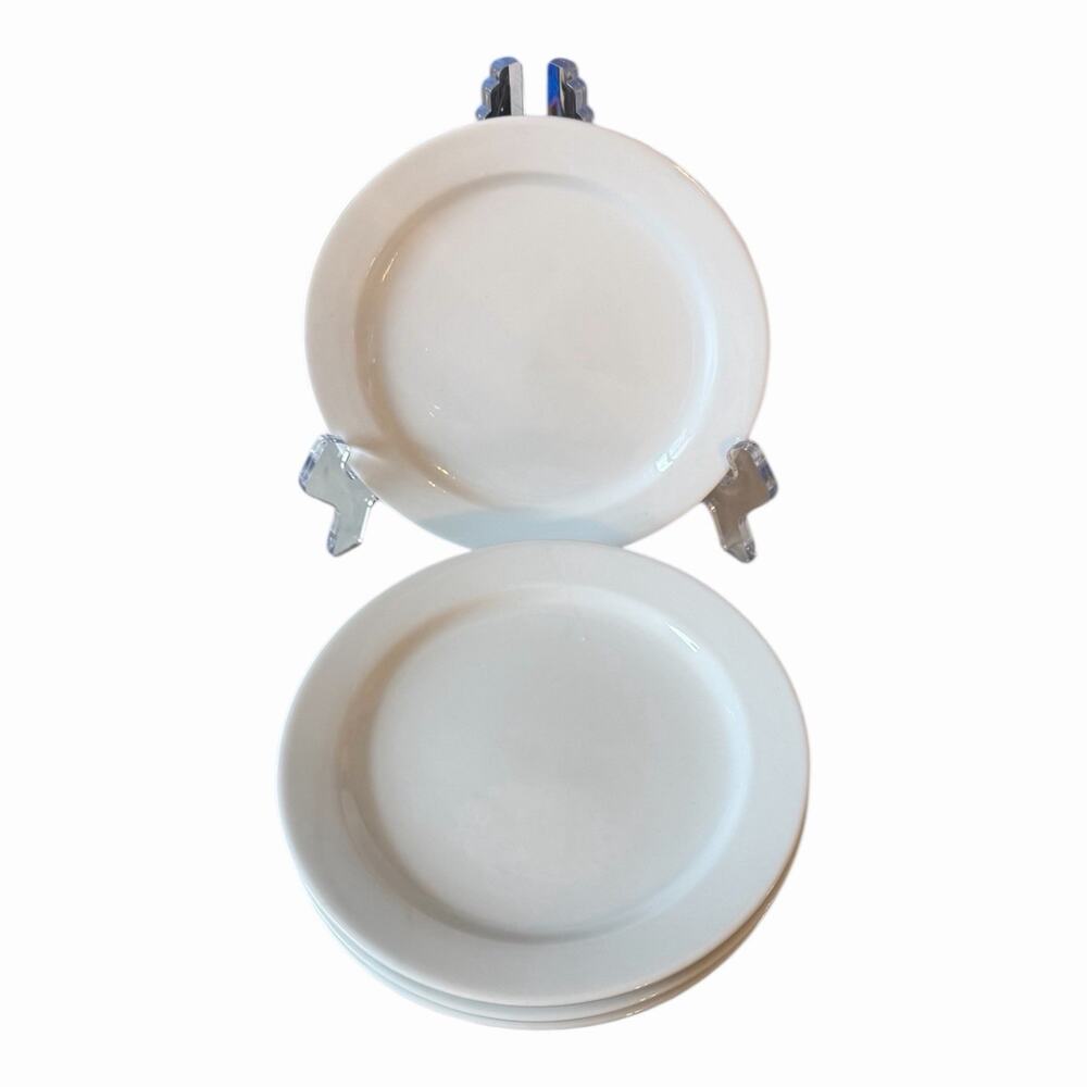 Williams-Sonoma Set Of 4 Bread & Butter Plates Appetizers White Porcelain 6 3/8”